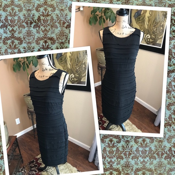 Calvin Klein Dresses & Skirts - Calvin Klein ruffle layer black tank dress